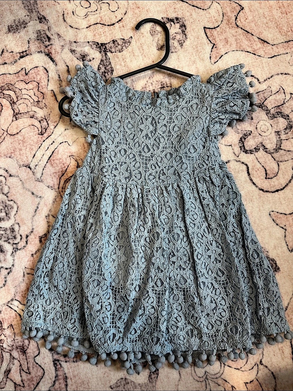 Girls Size 8 Blue Lace Dress